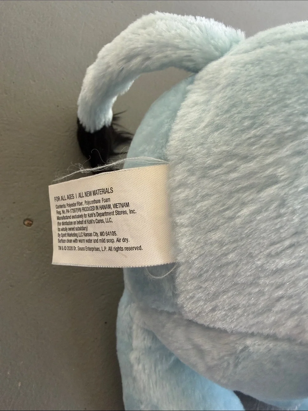 Kohl's Horton Hears a Who! Light Blue & Pink Elephant Plush Stuffed Animal